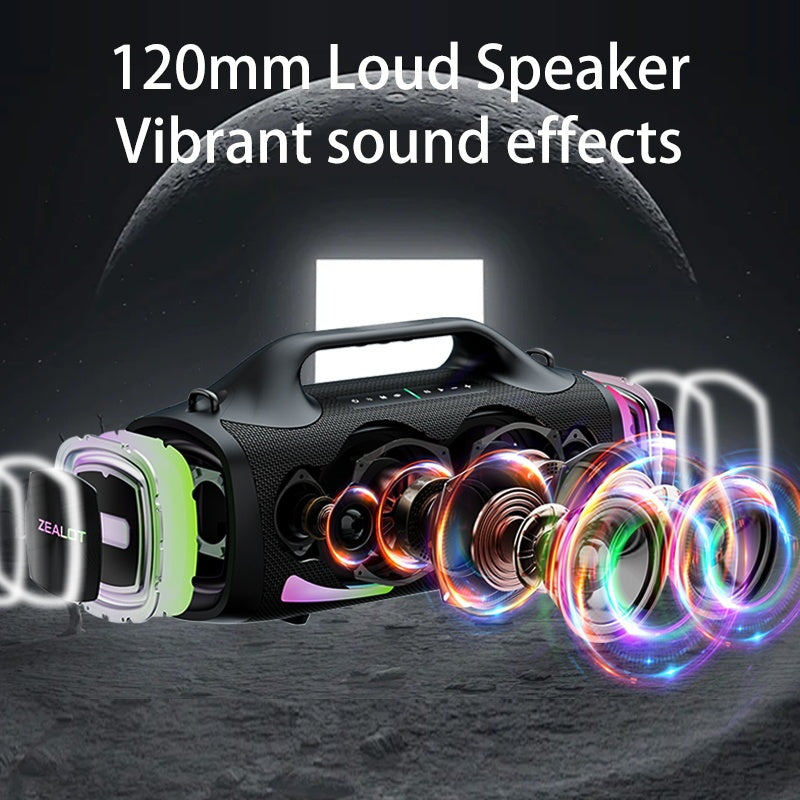 100W Wireless Speaker-24000mAh Battery, IPX5 Waterproof, Loud Stereo Sound And Strong Bass, Perfect For Family, Car, Outdoor, Camping, Party - Opulencia #