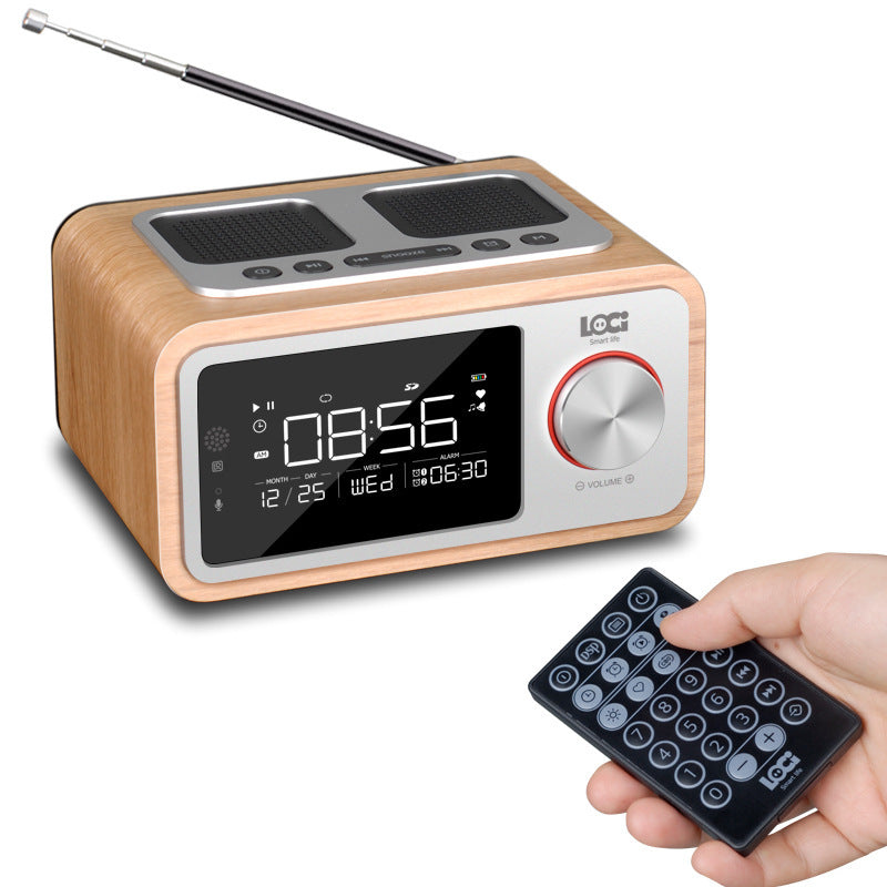Bluetooth Speaker Alarm Clock Radio Mobile Phone Clock Small Stereo - Opulencia #