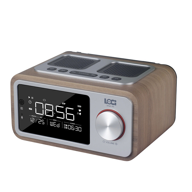 Bluetooth Speaker Alarm Clock Radio Mobile Phone Clock Small Stereo - Opulencia #