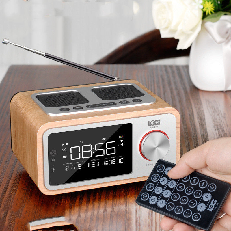 Bluetooth Speaker Alarm Clock Radio Mobile Phone Clock Small Stereo - Opulencia #