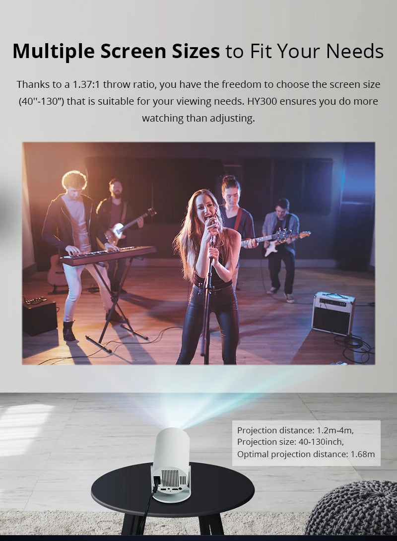 Barrel Machine Hy300 Smart AnzhuoHD Projection Screen Home Recommend Projector - Opulencia #