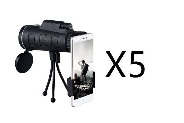 Compatible with Apple, Monocular Telescope Zoom Scope with Compass Phone Clip Tripod - Opulencia #