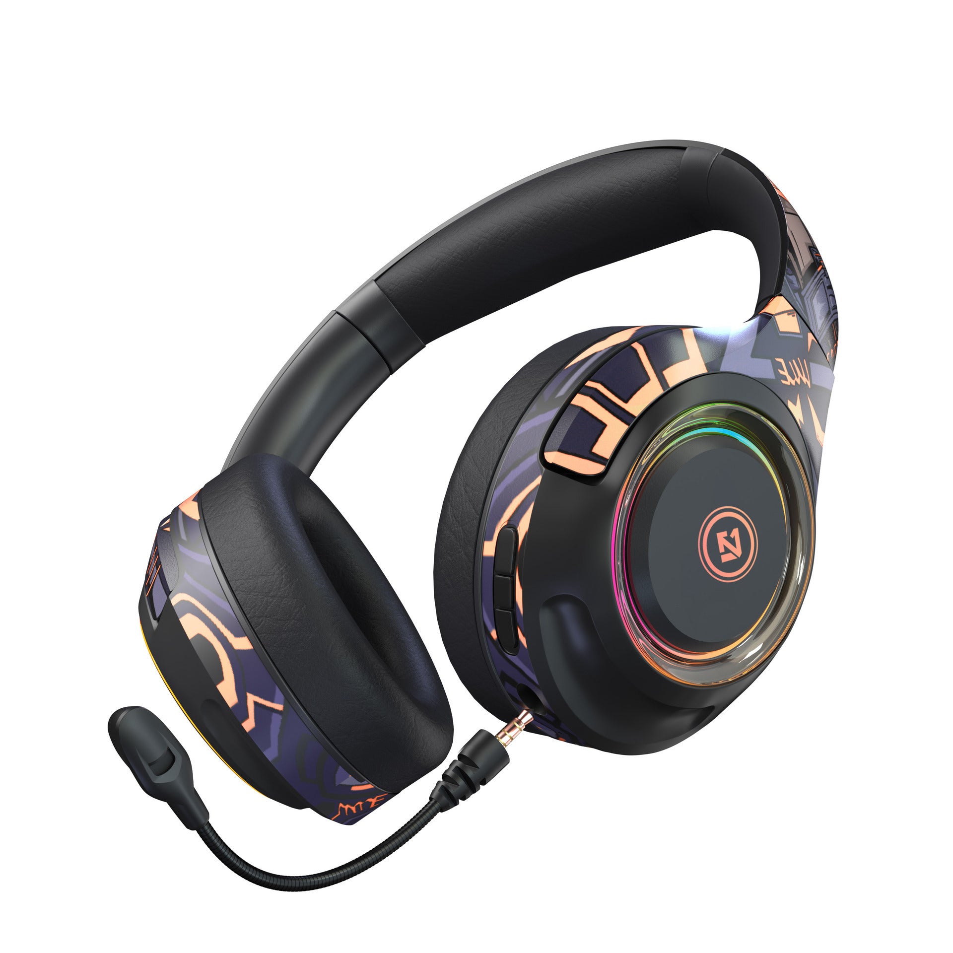 Head-mounted Luminous Earphone Noise Reduction Headset Private Model - Opulencia #