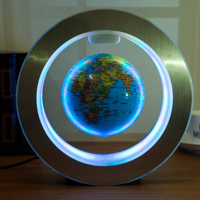 Round LED World Map Floating Globe Magnetic Levitation Light Anti Gravity Magic - Opulencia #