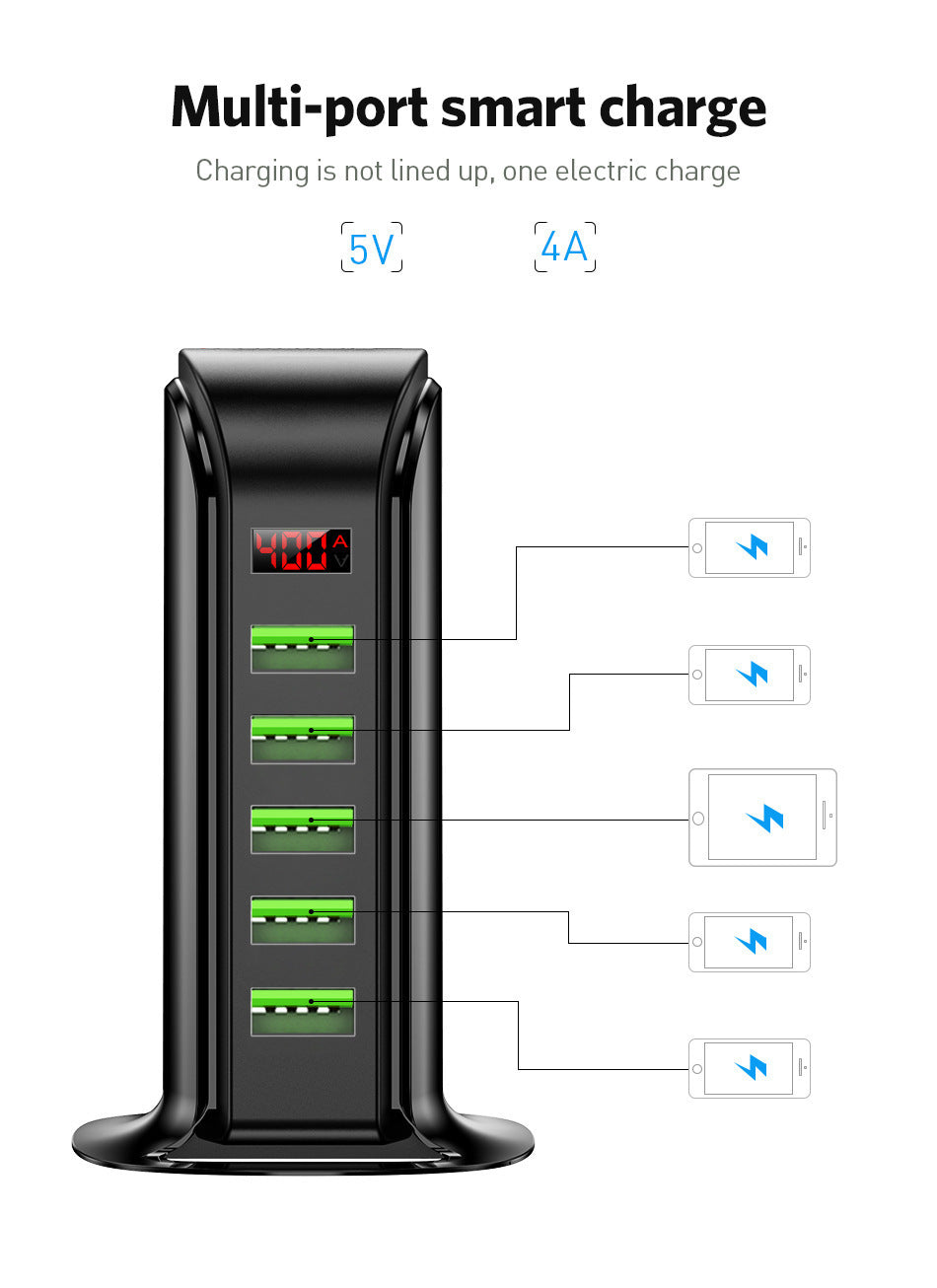 USB five-port smart charger - Opulencia #
