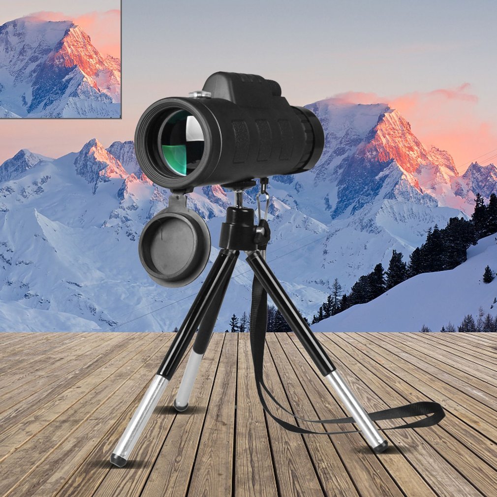 Compatible with Apple, Monocular Telescope Zoom Scope with Compass Phone Clip Tripod - Opulencia #