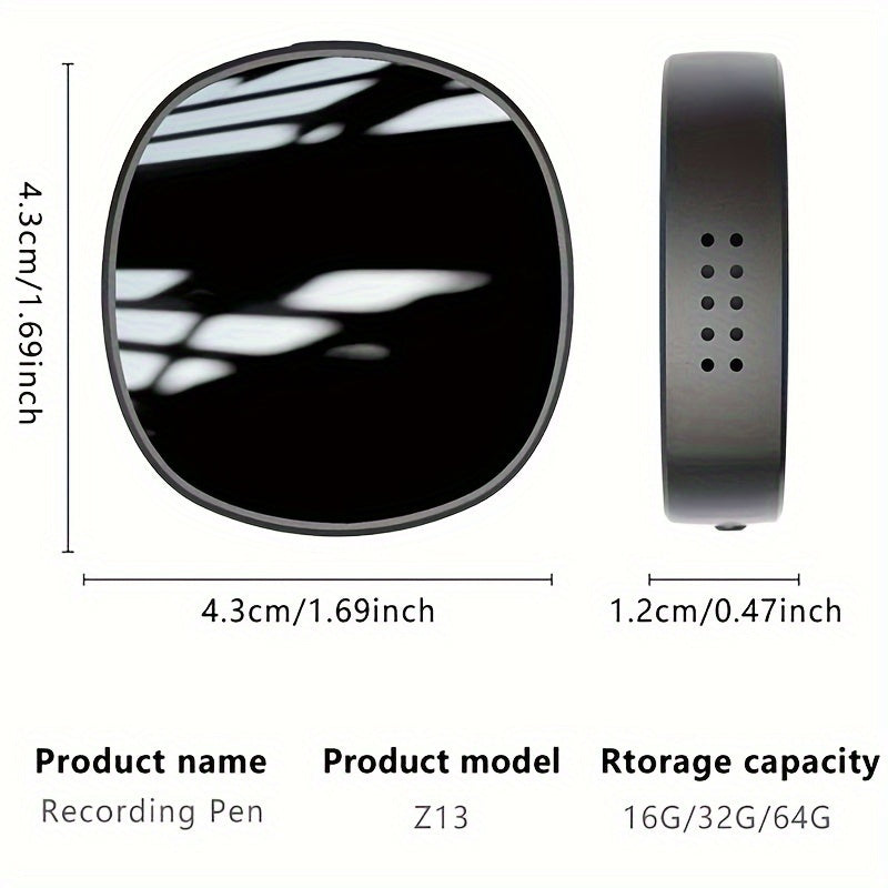 Mini Voice Recorder With Built-in Speaker And Built-in Magnet - Opulencia #