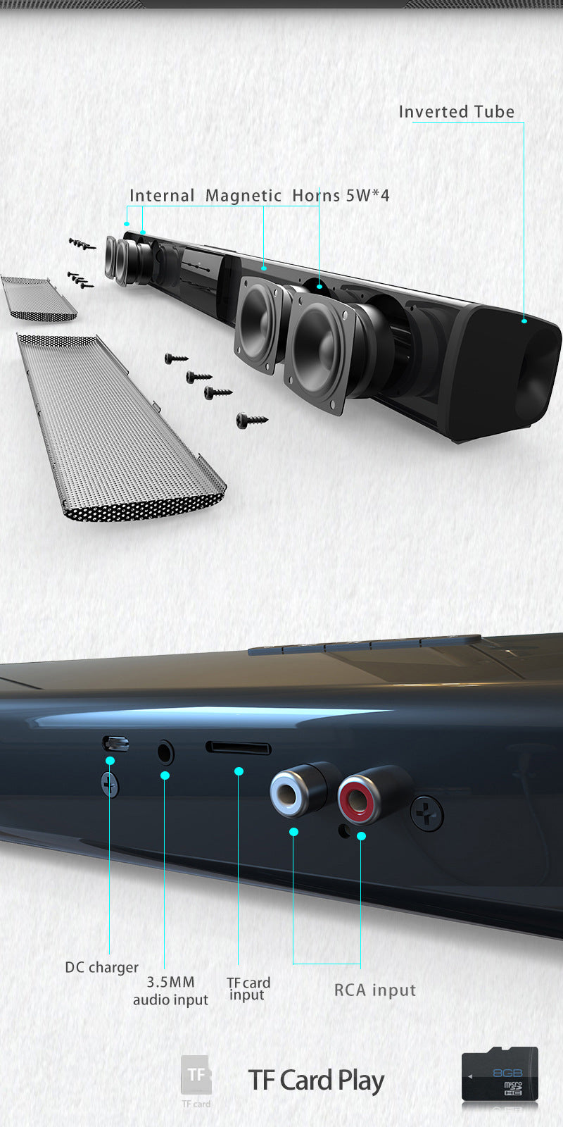 Home Theater Sound System Bluetooth Speaker Computer - Opulencia #