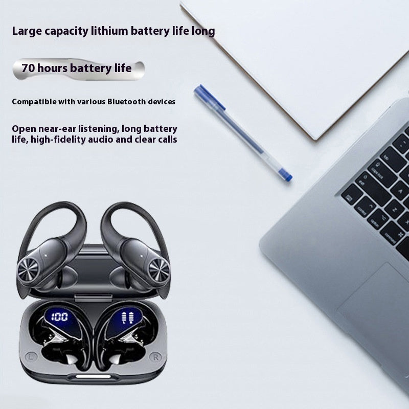 T60 Wide Universal Bluetooth Earphone Intelligent Noise Reduction Running Large Power Waterproof - Opulencia #