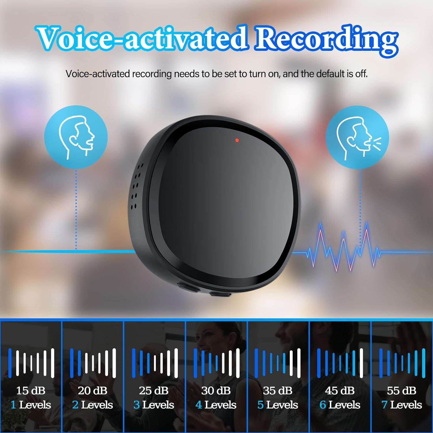 Mini Voice Recorder With Built-in Speaker And Built-in Magnet - Opulencia #
