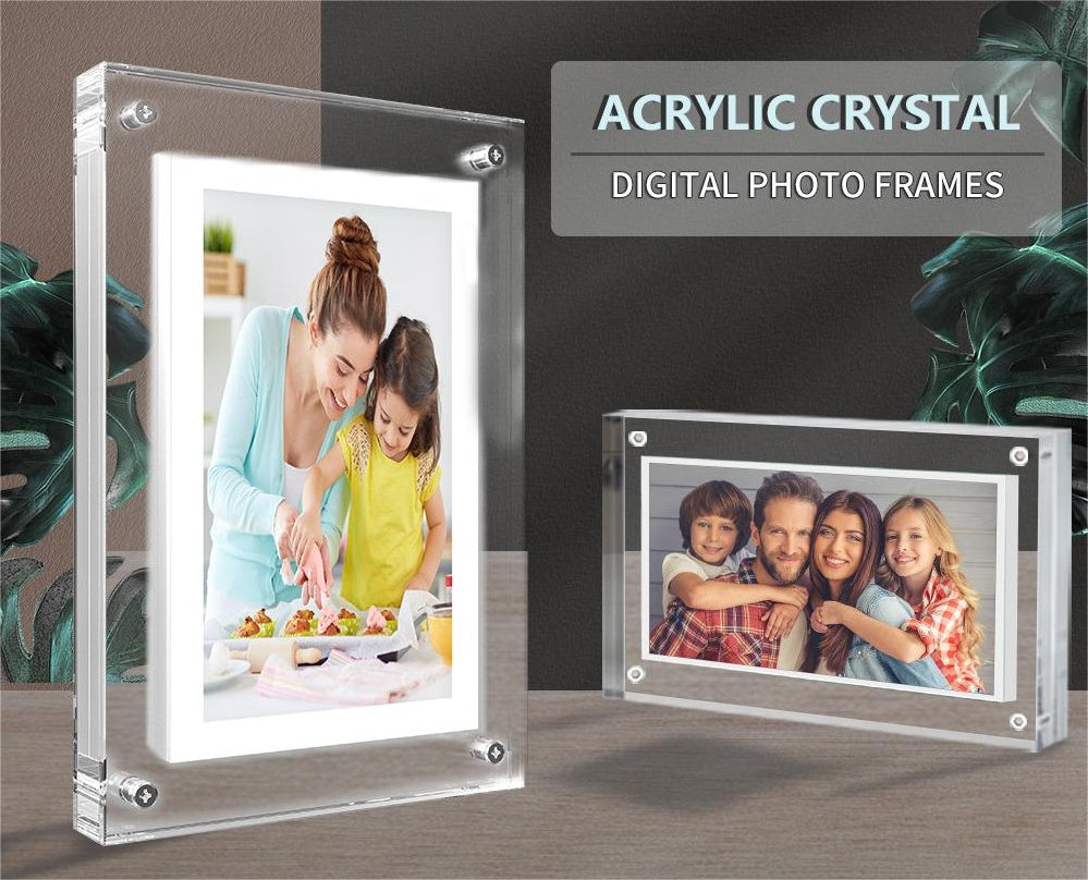 Acrylic Digital Photo Video Frame Battery New - Opulencia #