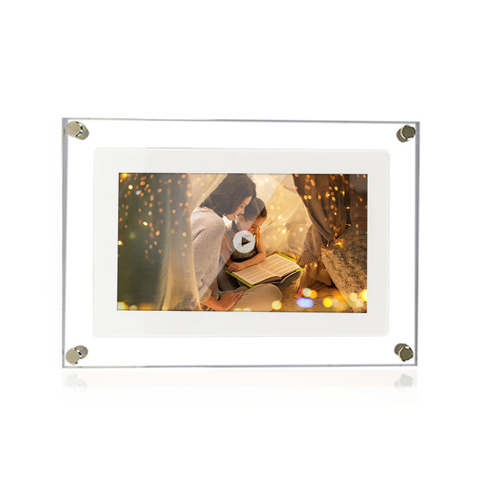 Acrylic Digital Photo Video Frame Battery New - Opulencia #
