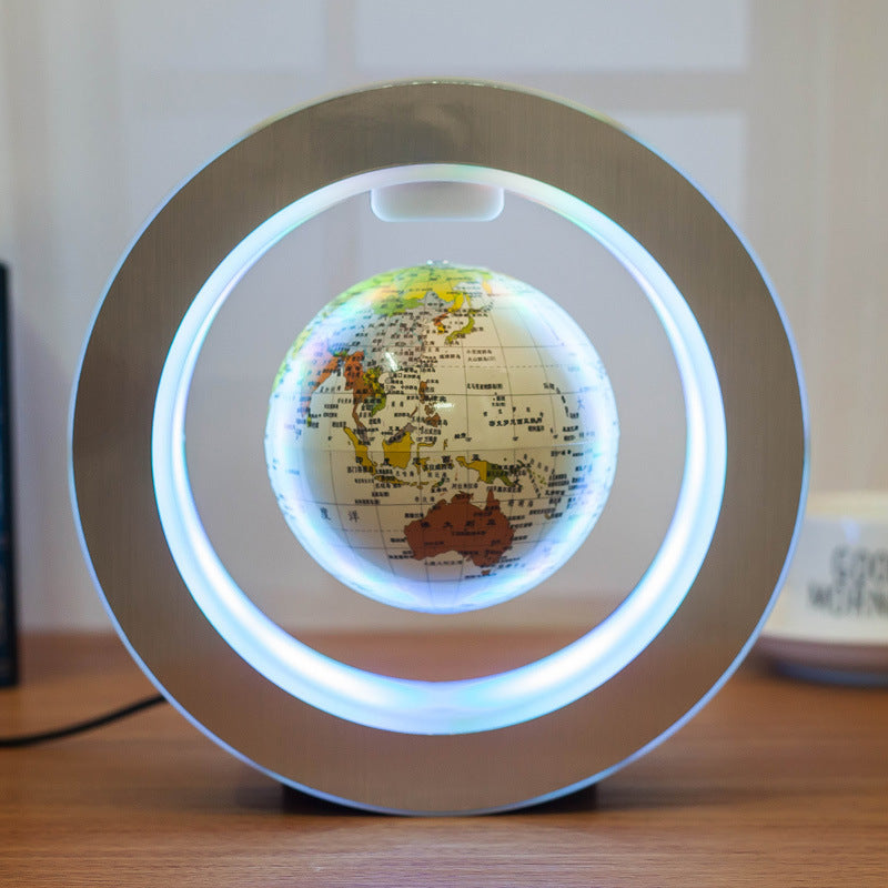 Round LED World Map Floating Globe Magnetic Levitation Light Anti Gravity Magic - Opulencia #