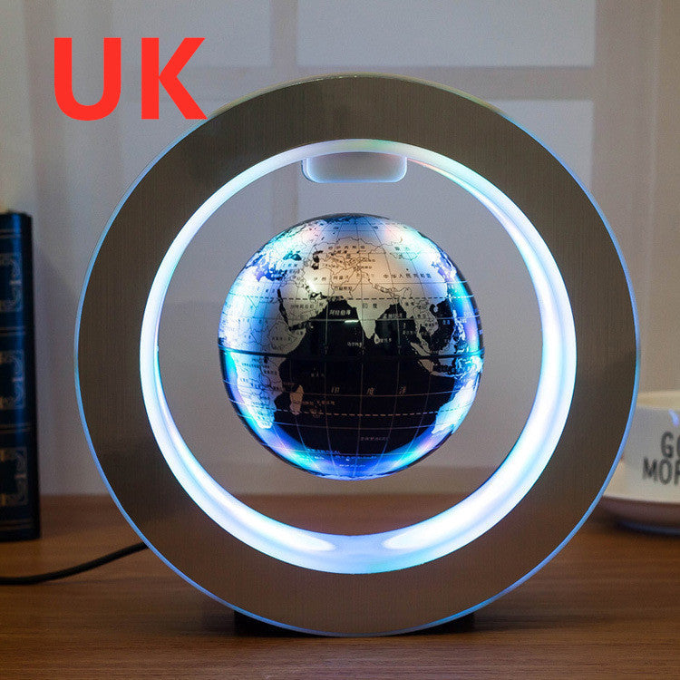 Round LED World Map Floating Globe Magnetic Levitation Light Anti Gravity Magic - Opulencia #