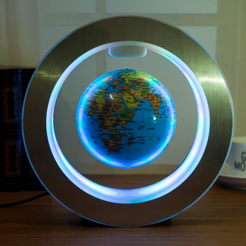 Round LED World Map Floating Globe Magnetic Levitation Light Anti Gravity Magic - Opulencia #