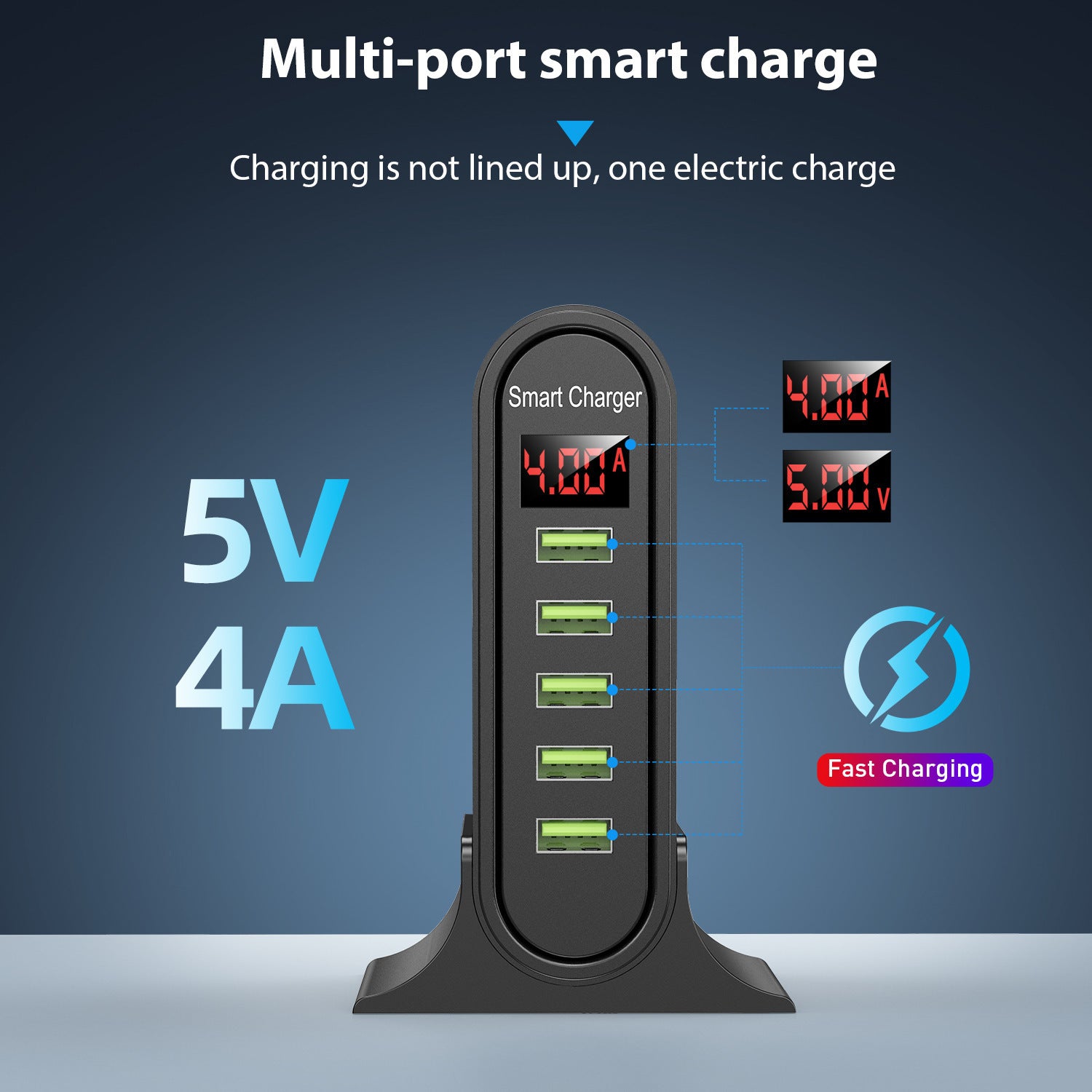 USB five-port smart charger - Opulencia #