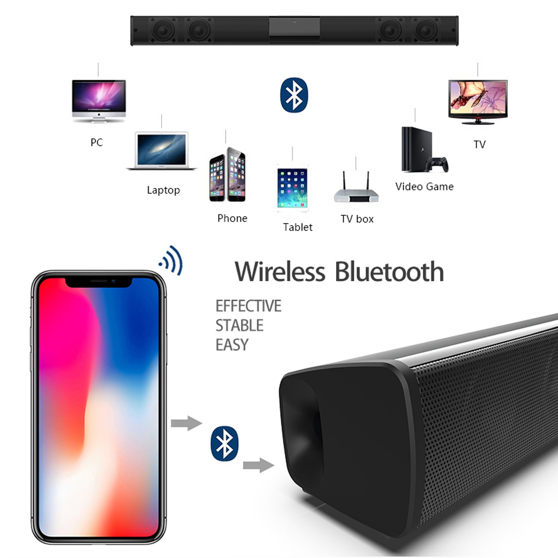 Home Theater Sound System Bluetooth Speaker Computer - Opulencia #
