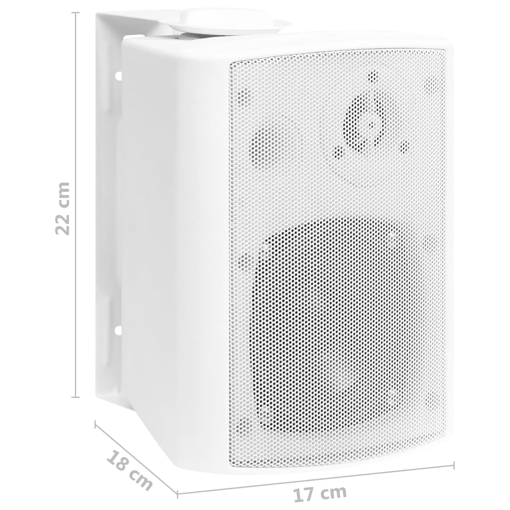 vidaXL Wall-mounted Stereo Speakers 2 pcs White Indoor Outdoor 80 W - Opulencia #